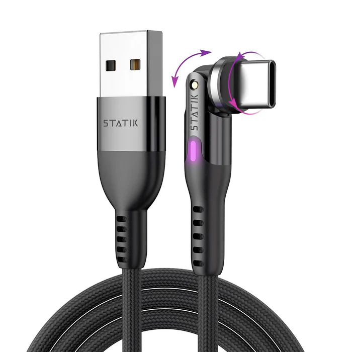 Statik - Câble Téléphone Magnétique - Powerpivot Cable Usb-A To Usb-C - 1M