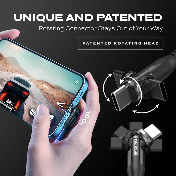 Statik - Câble Téléphone Lumineux - Powerpivot Cable Globright Usb-A To Usb-C - 1M