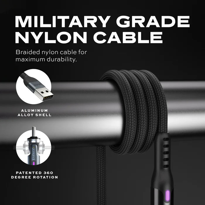 Statik - Câble Téléphone Magnétique - Powerpivot Cable Usb-A To Usb-C - 1M