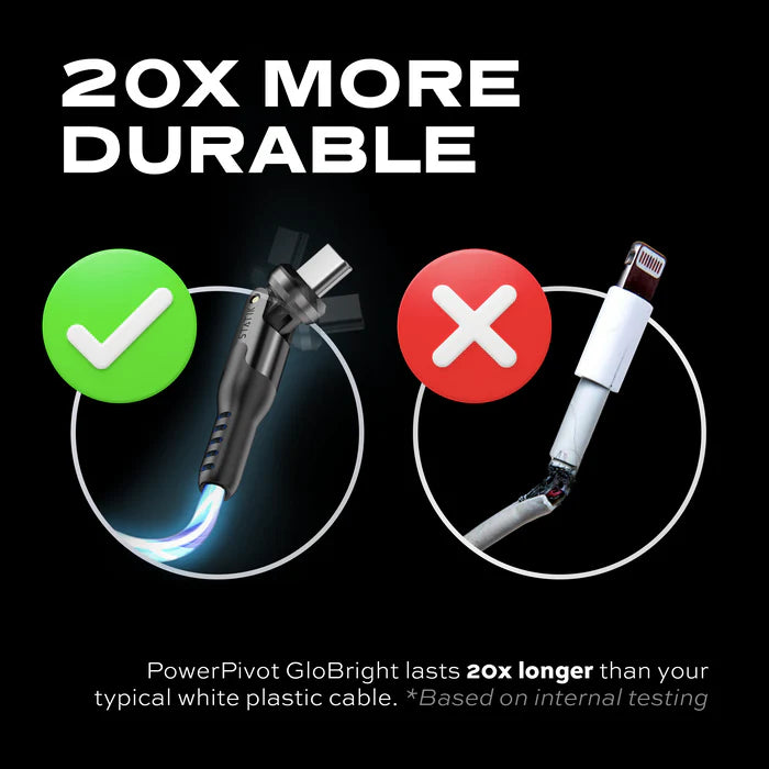 Statik - Câble Téléphone Lumineux - Powerpivot Cable Globright Usb-A To Usb-C - 1M