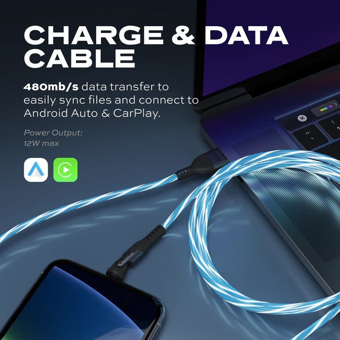 Statik - Câble Téléphone Lumineux - Powerpivot Cable Globright Usb-A To Usb-C - 1M