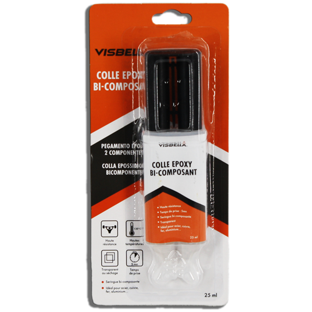 Visbella Colle Époxy Bi-Composant - Résine Ultra-Résistante pour Collage Durable et Réparations Solides