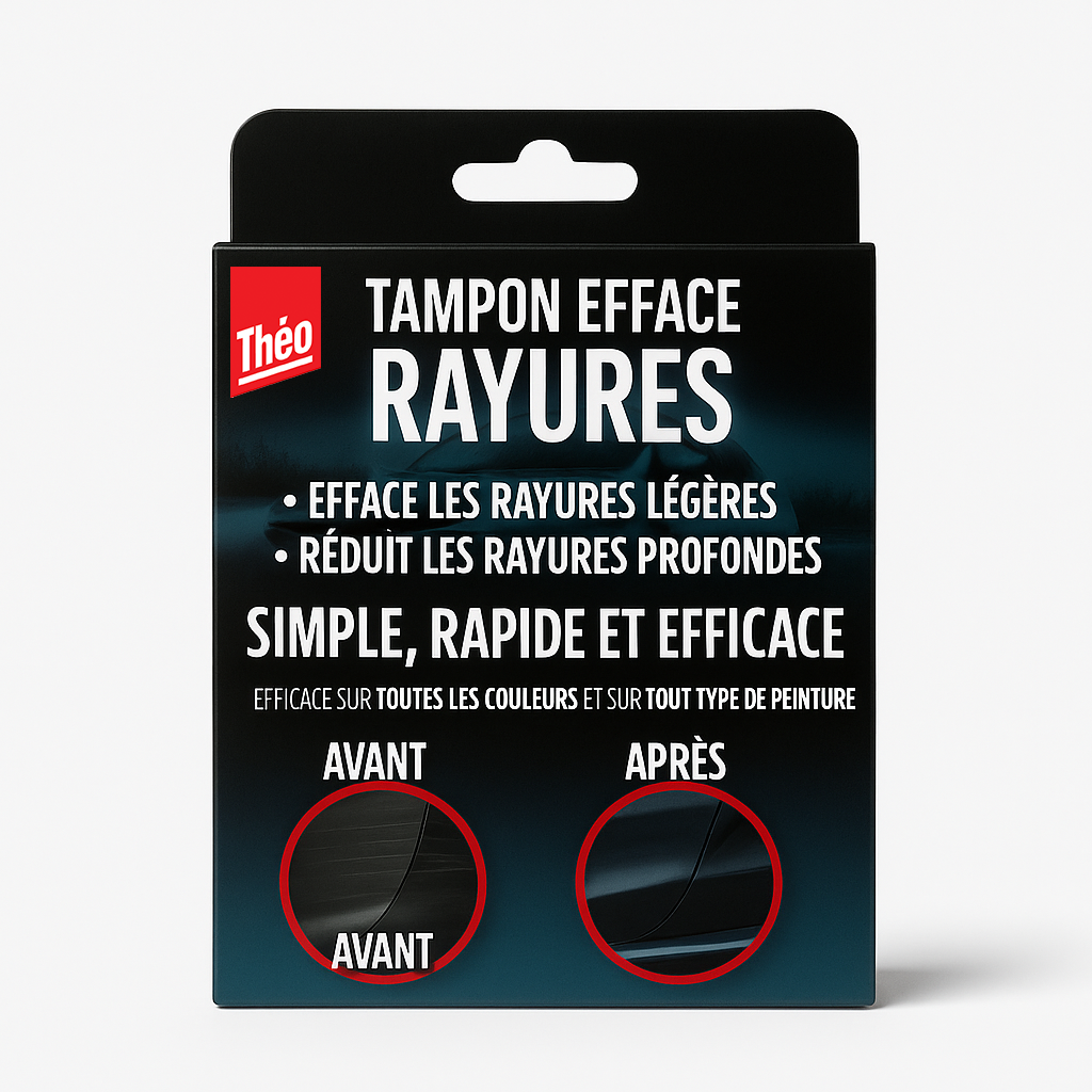 Théo - Efface Rayures Voiture - Nano Sparkle Cloth - Efficace Sur Les Rayures Voiture - Fait Disparaitre Rapidement Les Rayures