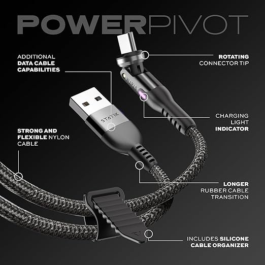 Statik - Câble Téléphone Pivotant - Powerpivot Pro Cable Usb-C To Usb-C - 1M