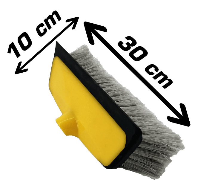 Brosse Lavage Voiture Télescopique jusqu'à 165 cm, Balai Brosse Télescopique Lavage, Lavage Optimal Brosse Douce, Manche résistant alu, Confort de Maintien, Gain de Temps avec la Raclette Intégrée