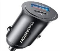 Thomson - CHARGEUR DE VOITURE ULTRA COMPACT 12/24V PD 20W QC 3.0 18W