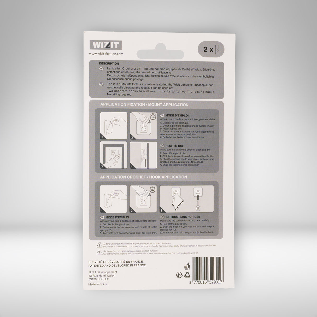 Wizit Fixation Crochet 2 En 1