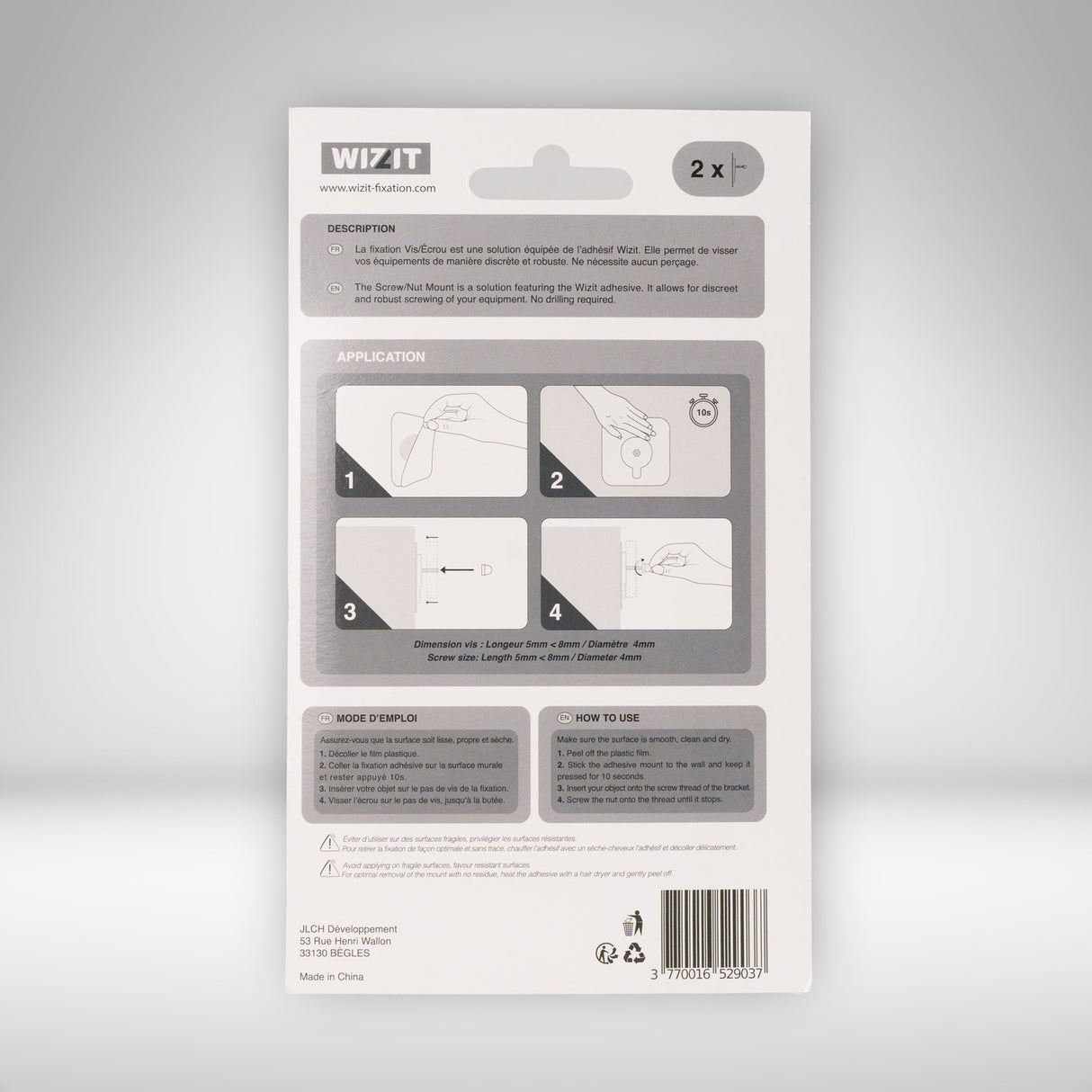 Wizit Fixation Vis/Ecrou