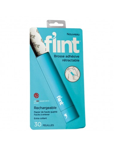 Théo - Brosse Adhesive Retractable pour retirer les poils d'animaux - Idéal dans la voiture ou la maison