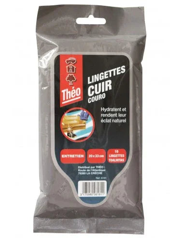 Théo - Lingettes Special Cuir - 10 lingettes