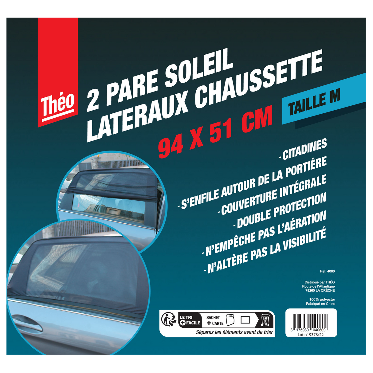 Pare Soleil Lateral Chaussette (Taille L et M)