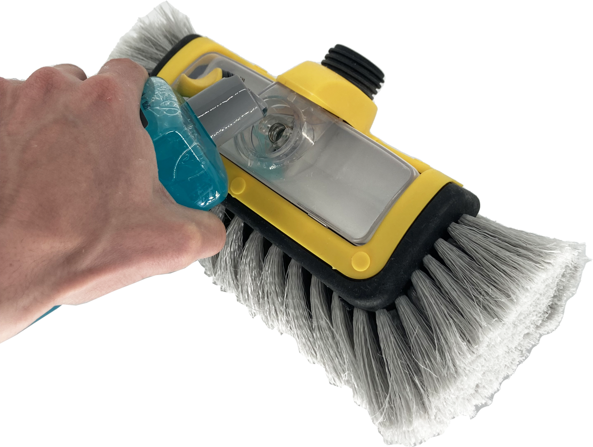 Brosse de Lavage de Voiture Télescopique 180cm, Réservoir de Shampooing intégré, Equipement de Lavage Voitures, SUV, Caravanes, Camions, Camping-Cars ...