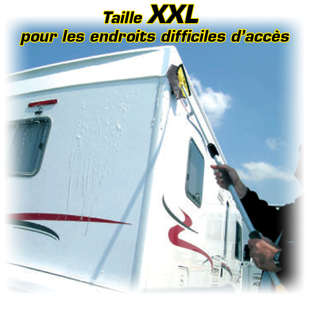 Brosse Lavage Voiture Télescopique jusqu à 165 cm, Balai Brosse Télescopique Lavage, Lavage Optimal Brosse Douce, Manche résistant alu, Confort de Maintien, Gain de Temps avec la Raclette Intégrée