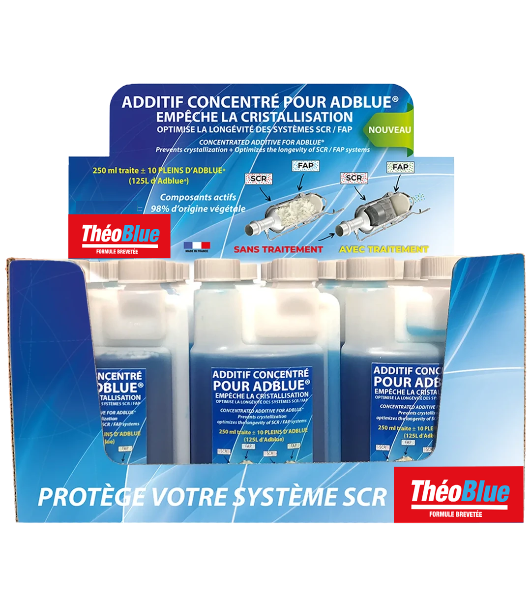 Anti-Cristallisant ADBLUE THEOBLUE (250 ml) - Additif ADBLUE HAUTE PERFORMANCE - Nettoyant FAP et SCR - Facile à utiliser - 250ml pour 10 pleins d'ADBLUE - Meilleure durée de vie de votre auto
