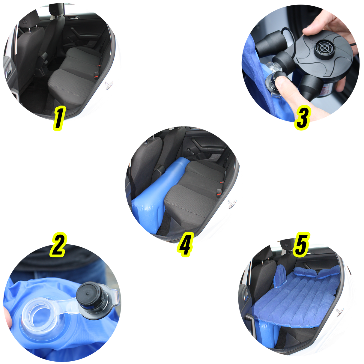 Théo - Matelas Gonflable Voiture - Idéal sur les sièges arrières