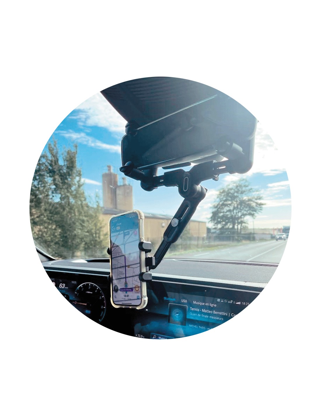 Zenitech - Support téléphone et GPS pour voiture - Support voiture - LDLC