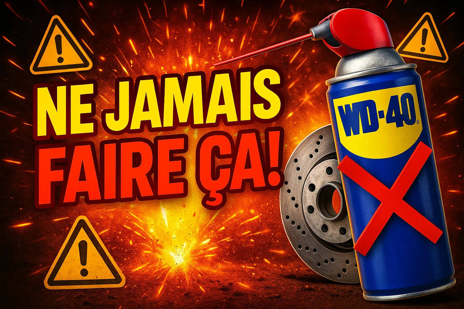 WD-40 sur les freins