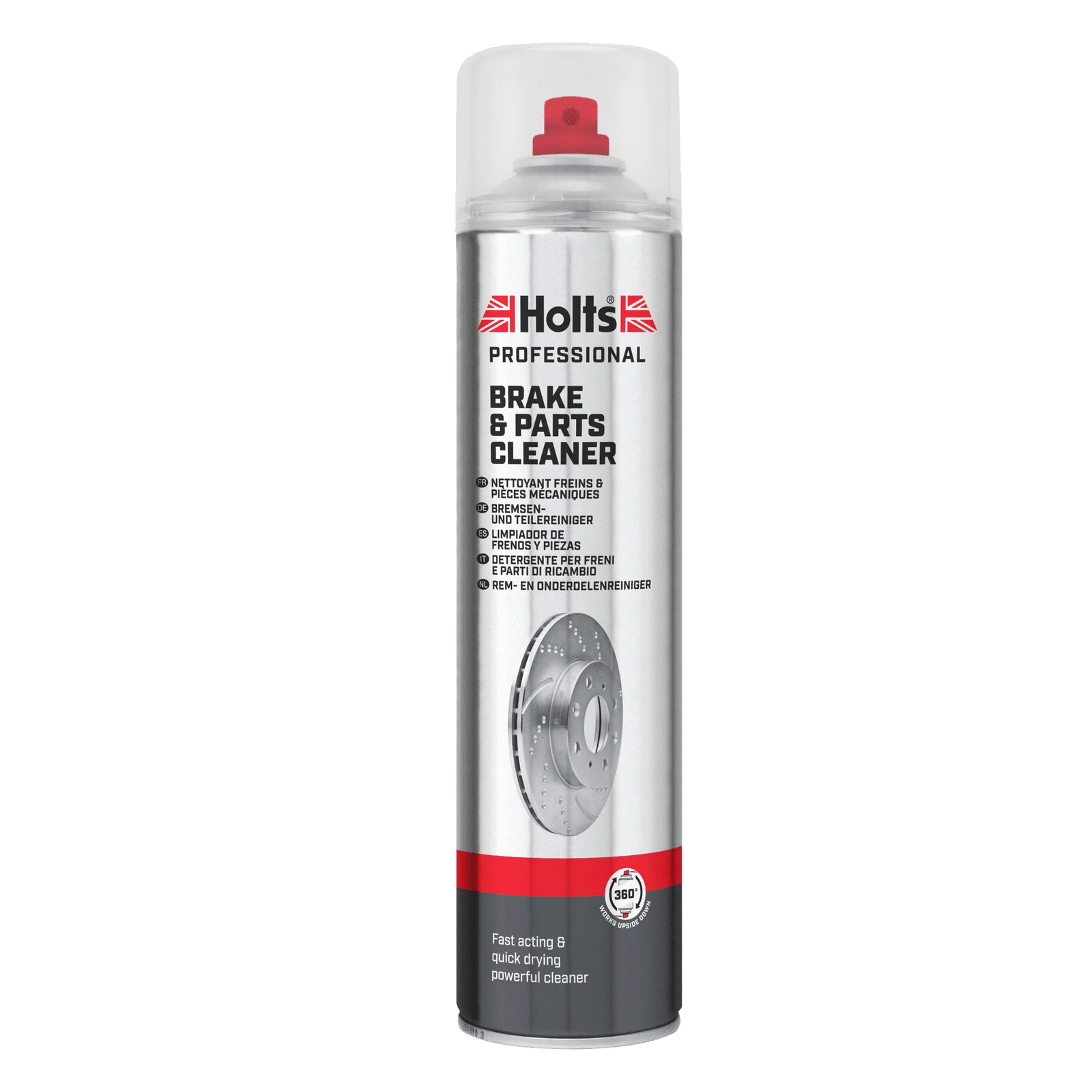 Nettoyant Freins 600 ml HOLTS – Nettoyant Ultra-Efficace pour Freins VoitureMoto, Super Dégraissant Rapide et Puissant, Élimine Graisses et Résidus Instantanément.