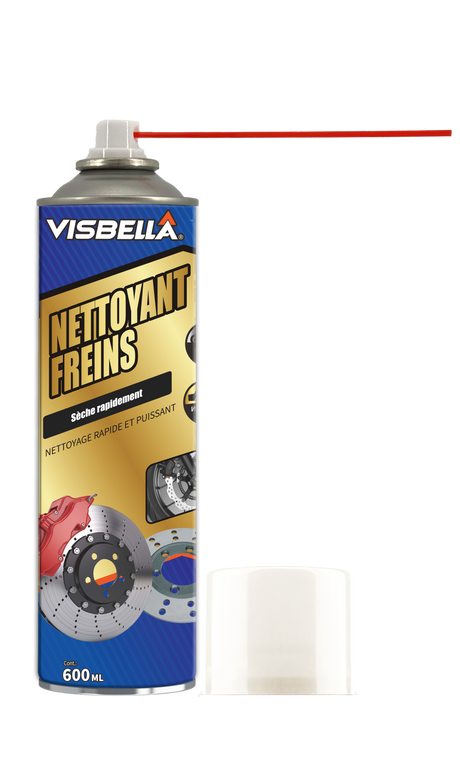 Nettoyant Freins 600 ml Visbella - Nettoyant pour Freins VoitureMoto, Brake - Cleaner, Super-Dégraissant, Ultra-Efficace, Rapide et Puissant