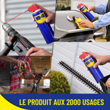 WD-40 Aérosol 250ml Spray Double Position +10% Gratuit – Lubrifiant, Dégrippant et Protecteur Polyvalent