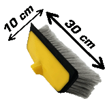 Brosse Lavage Voiture Télescopique jusqu'à 165 cm, Balai Brosse Télescopique Lavage, Lavage Optimal Brosse Douce, Manche résistant alu, Confort de Maintien, Gain de Temps avec la Raclette Intégrée