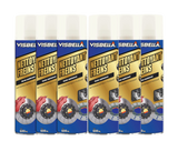 Lot de six bombes de nettoyant frein Visbella 600ml , un dégraissant puissant à séchage rapide  pour l'entretien des freins.